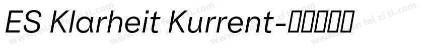 ES Klarheit Kurrent字体转换